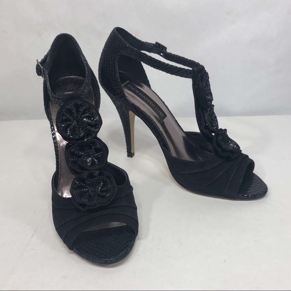 Steve Madden Luxe Textured Leather Heels Size 9.5